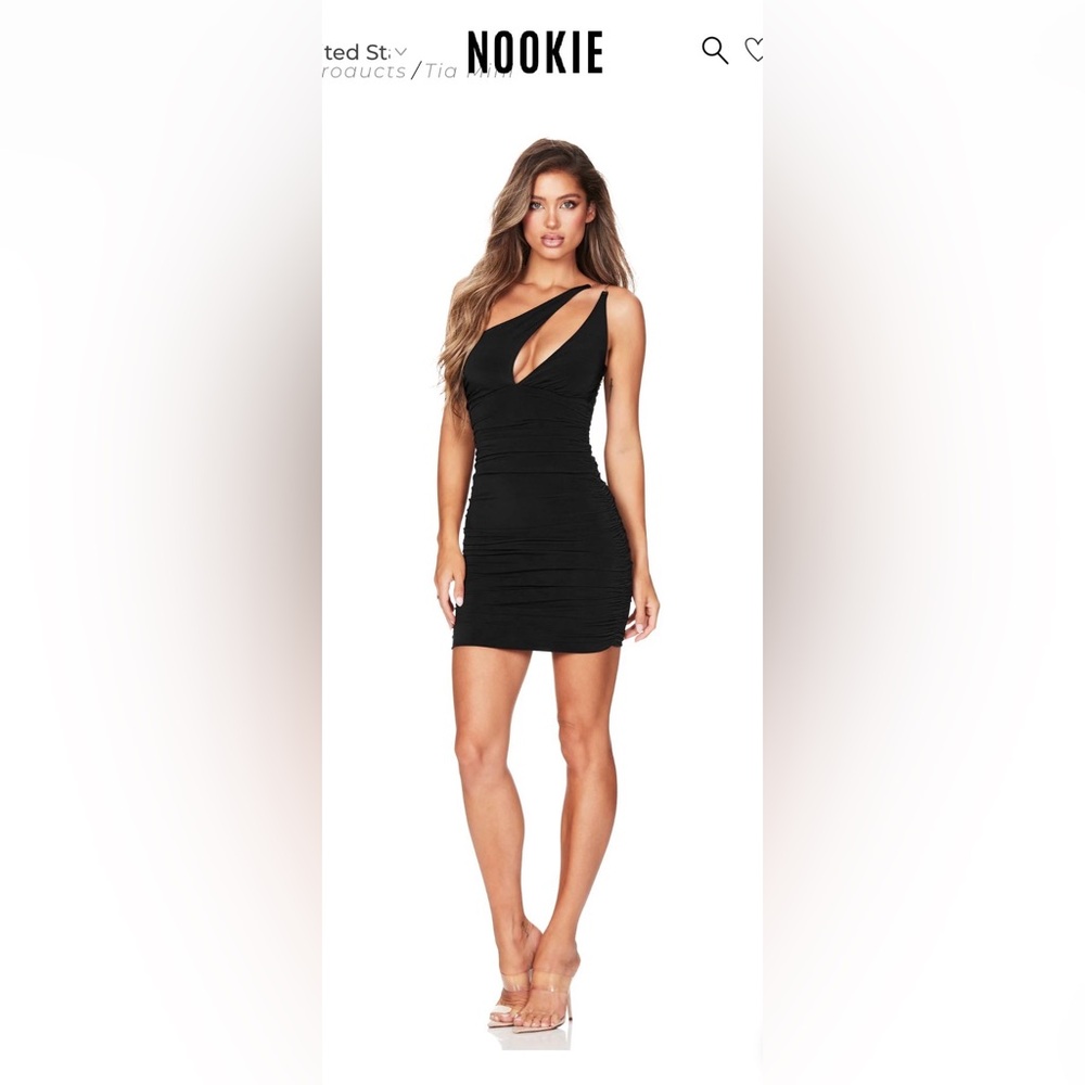 Nookie Revolve Tia Mini Dress in Black Minimalist Party Formal NWT Women XS